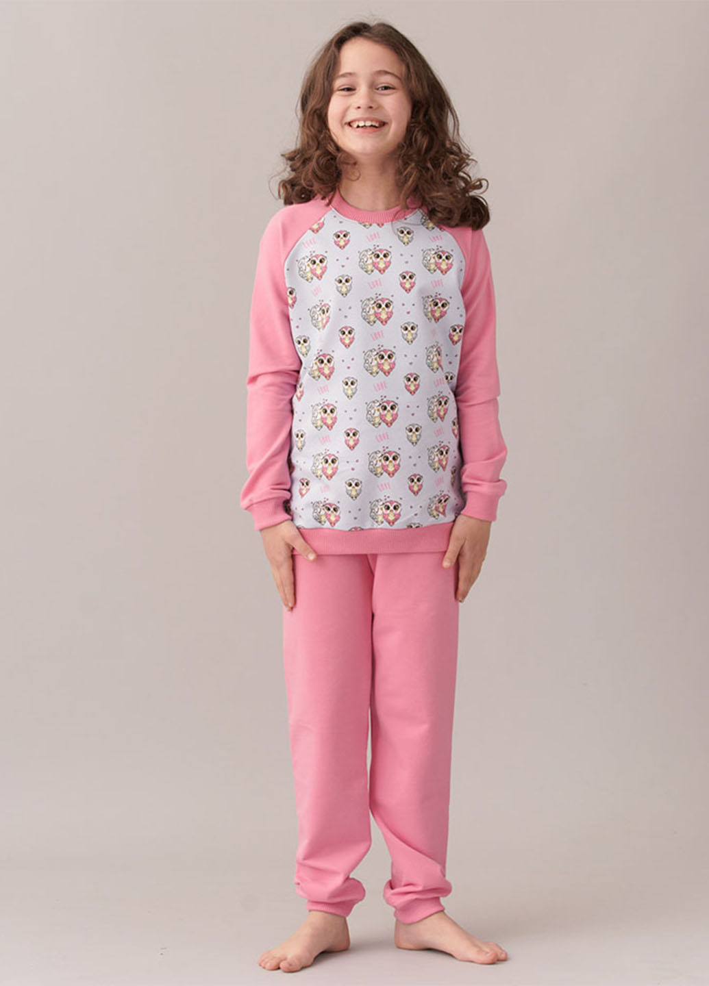 Розовая всесезон пижама (свитшот, брюки) свитшот + брюки Promin