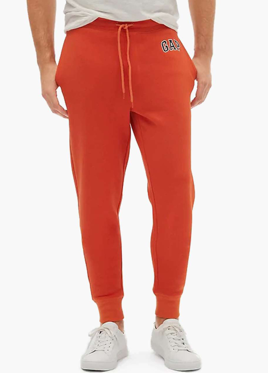 Штани Gap джогери логотипи помаранчеві спортивні бавовна, трикотаж