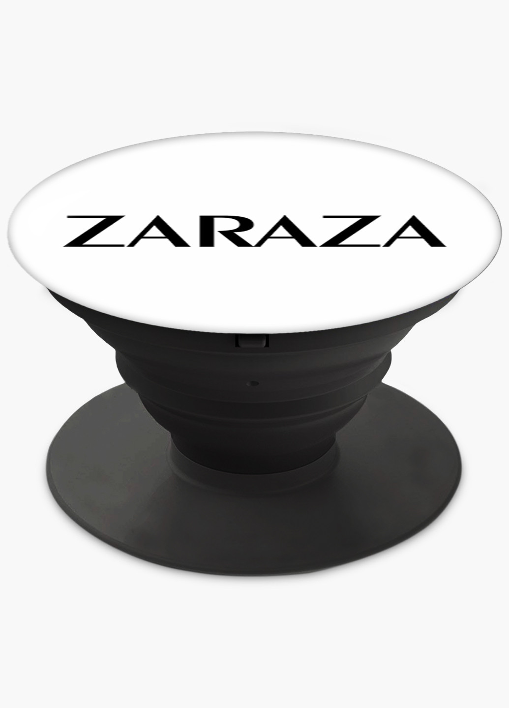 Попсокет (Popsockets) держатель для смартфона ZARAZA (8754-1782) Черный MobiPrint (216836503)