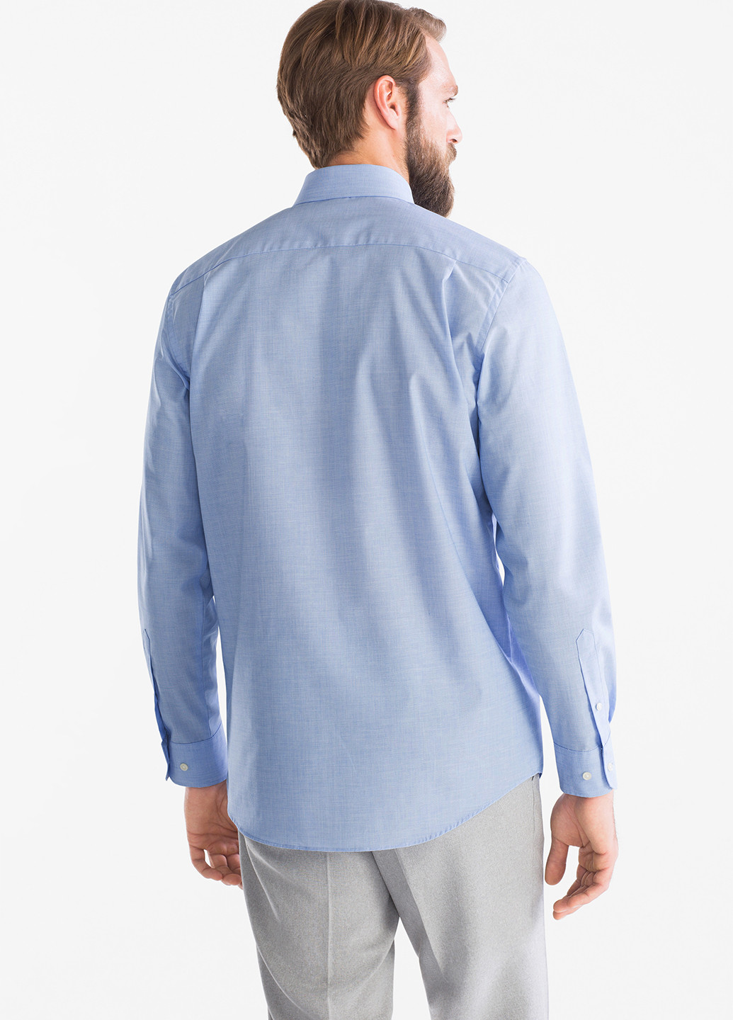 Голубой классическая рубашка однотонная C&A
