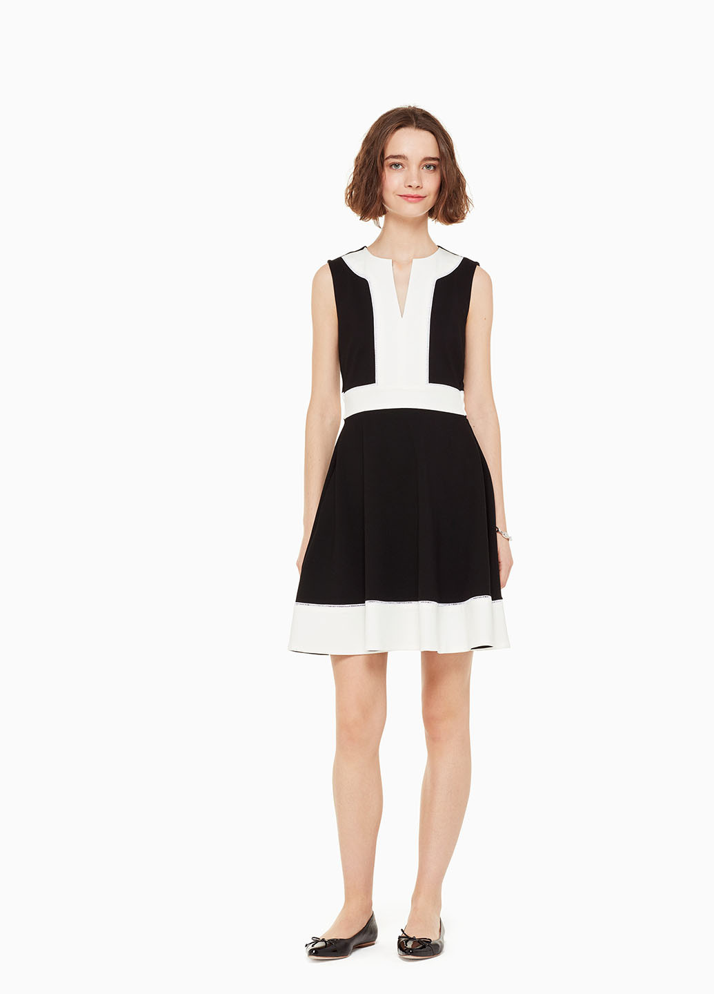 Чорно-білий кежуал сукня дзвін Kate Spade