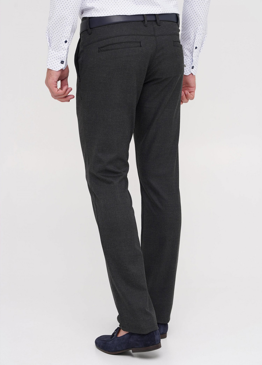 Темно-серые классические демисезонные зауженные брюки Trend Collection