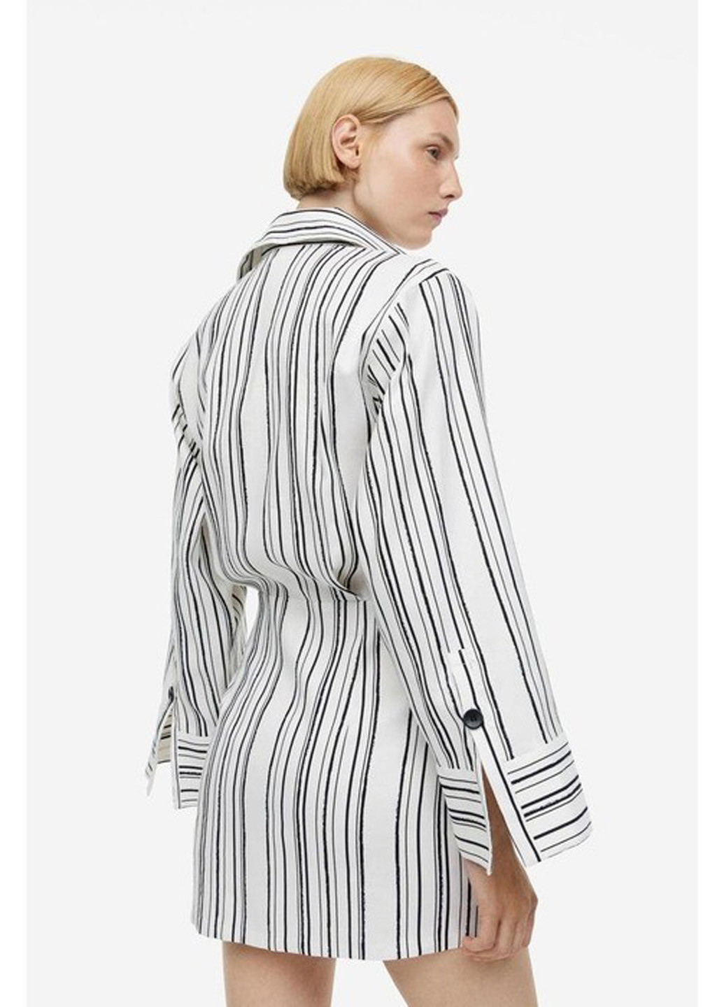 Білий кежуал сукня сукня-сорочка H&M в смужку