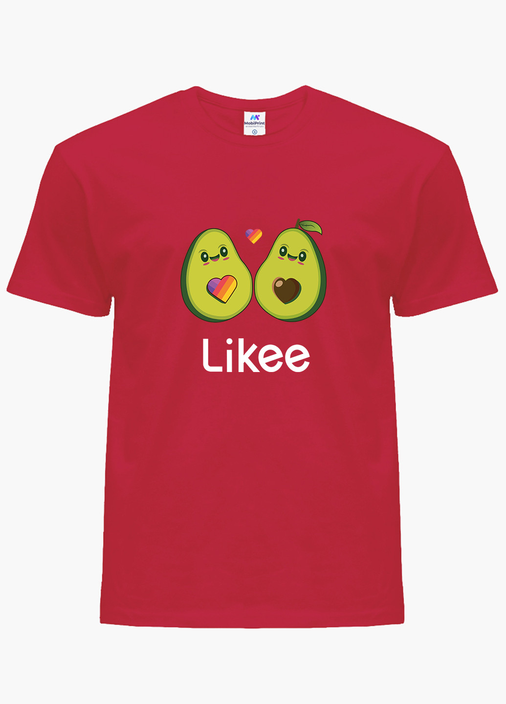 Червона демісезонна футболка дитяча лайк авокадо (likee avocado) (9224-1031) MobiPrint