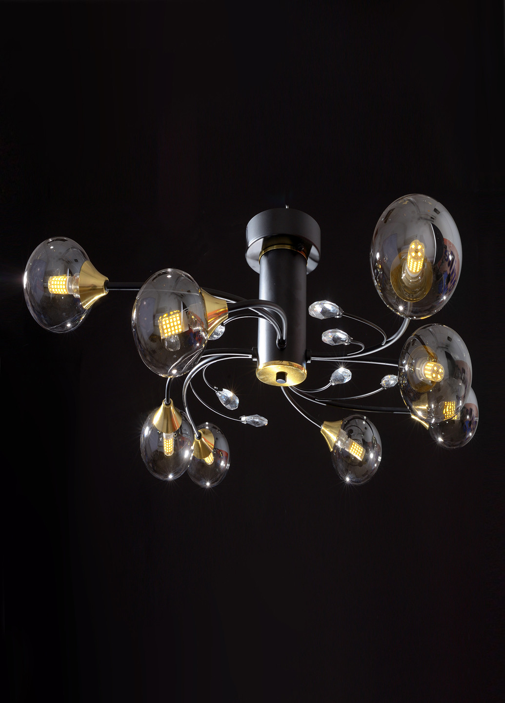 Стельова люстра BR-01 639C/8 G9 BK/G Brille (251891799)