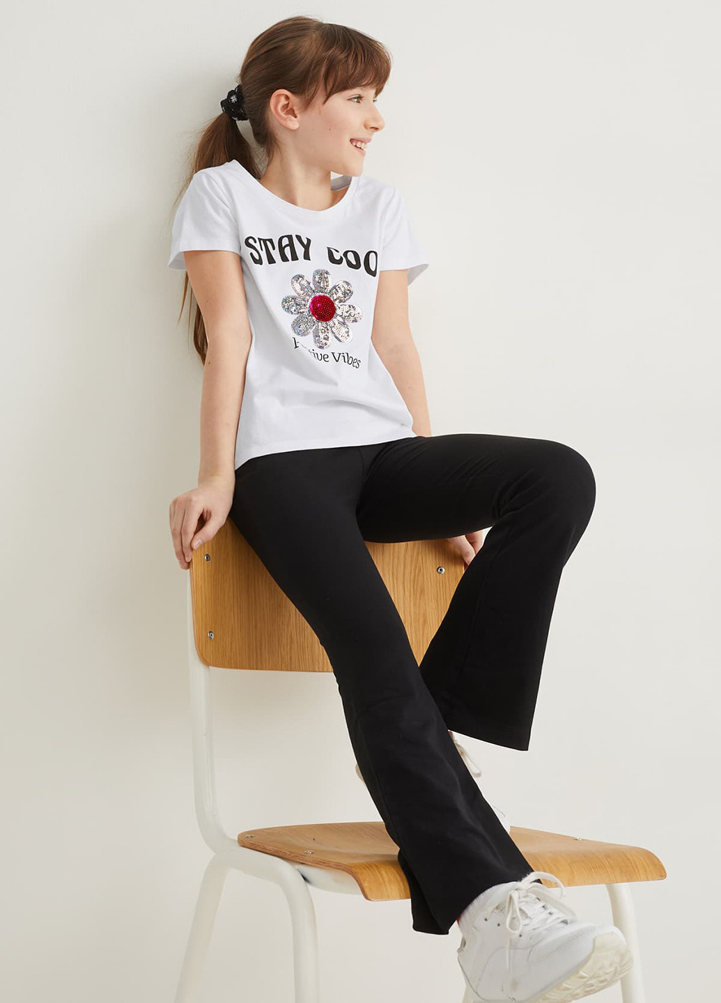 Белый летний комплект (футболка, резинка) C&A