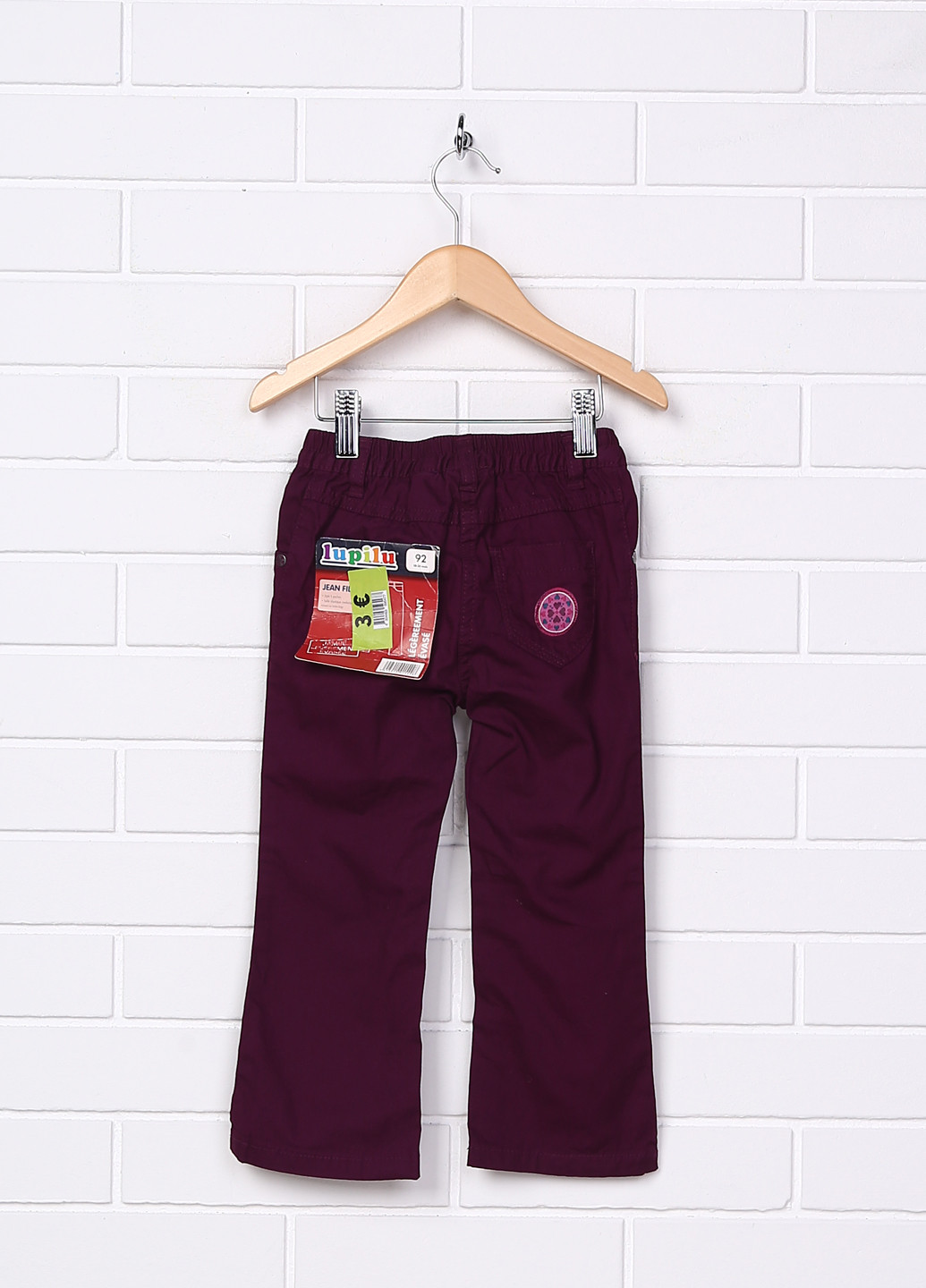 Фиолетовые кэжуал демисезонные прямые брюки Lupilu