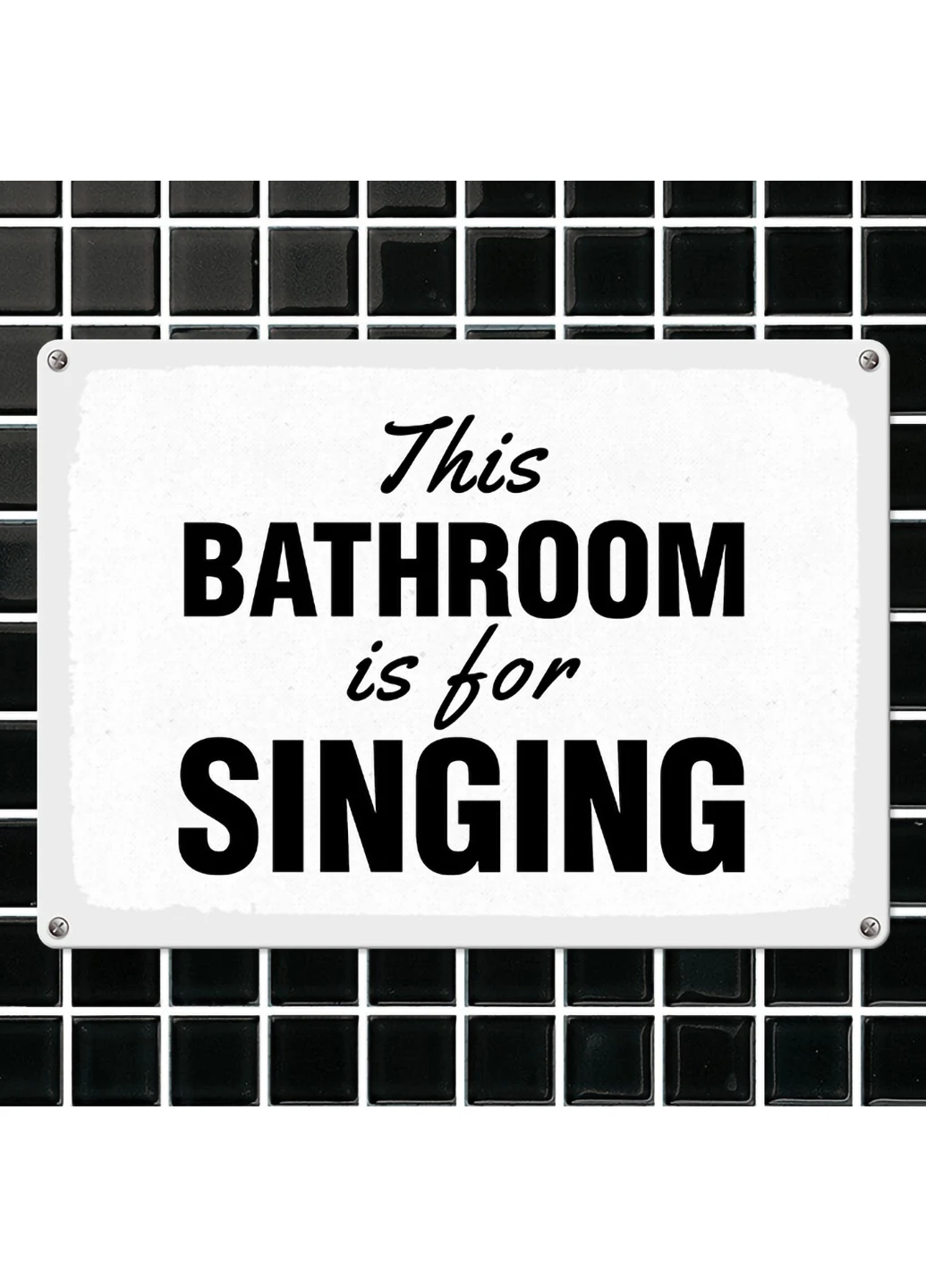 Металева табличка This bathroom is for singing 26х18,5 см Presentville (253066048)
