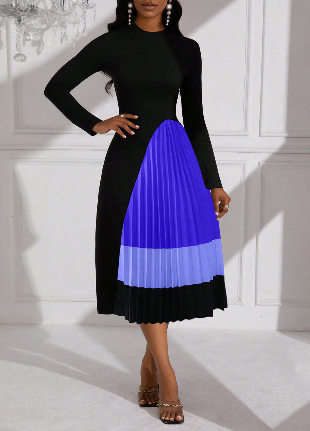 Чорна кежуал сукня а-силует SHEIN однотонна