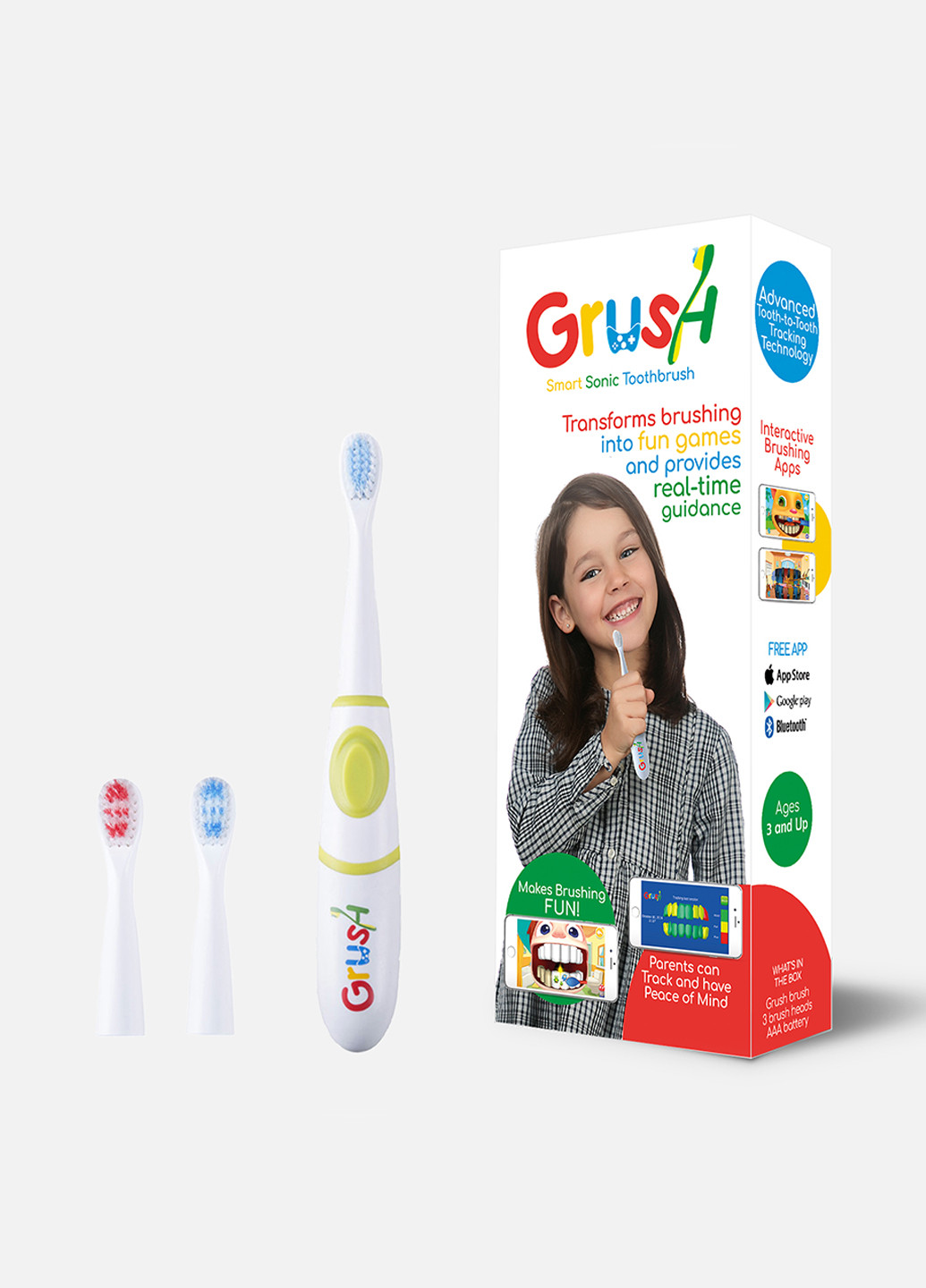Зубная щетка для детей с Bluetooth Grush (38983588)