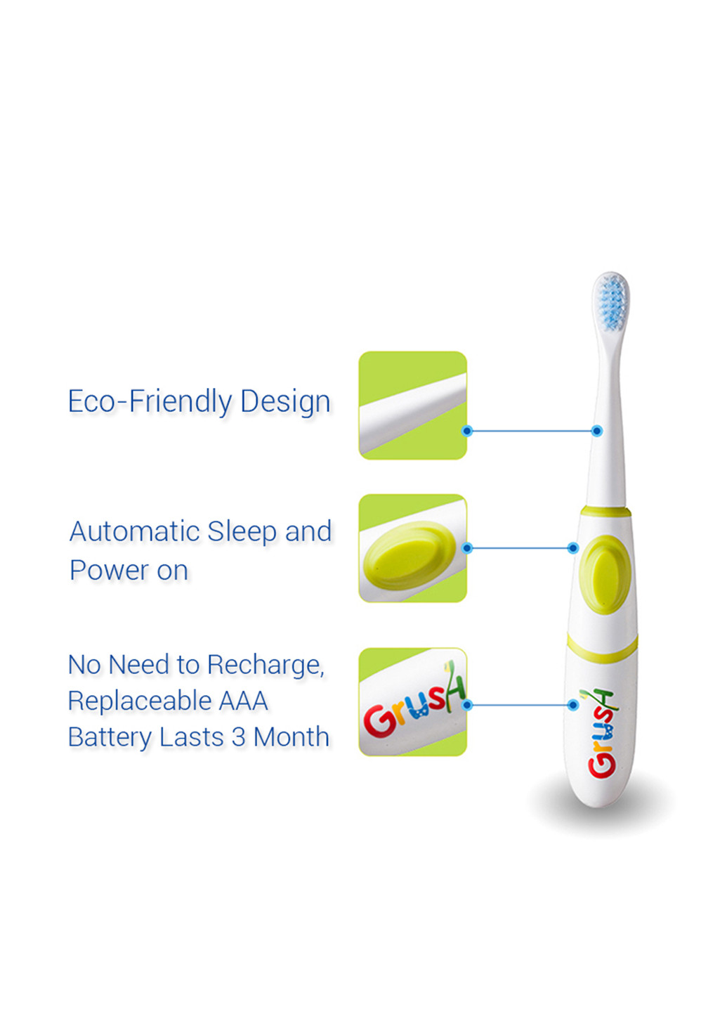 Зубна щітка для дітей з Bluetooth Grush (38983588)