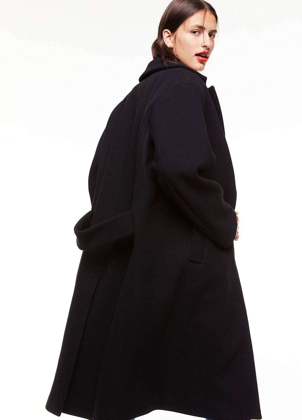 Чорне демісезонне Пальто однобортне H&M