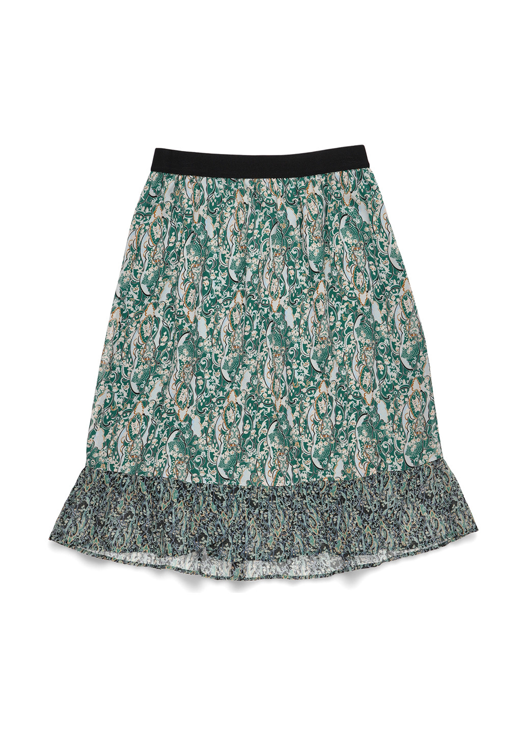 Зеленая кэжуал с рисунком юбка Saint Tropez а-силуэта (трапеция)