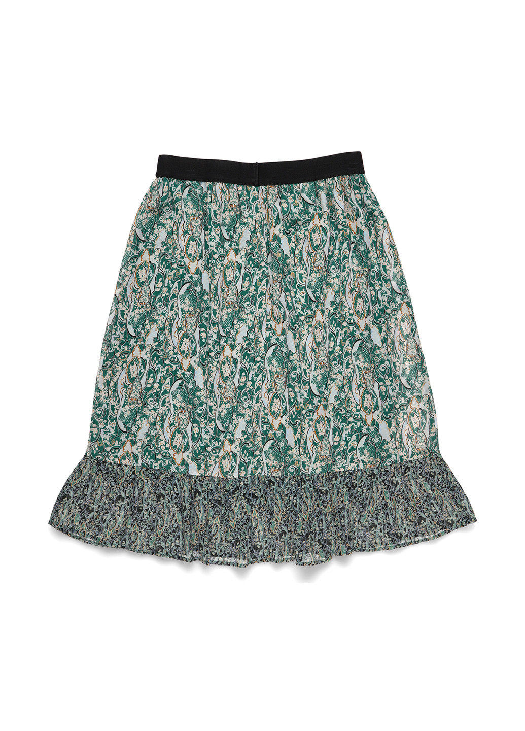 Зеленая кэжуал с рисунком юбка Saint Tropez а-силуэта (трапеция)