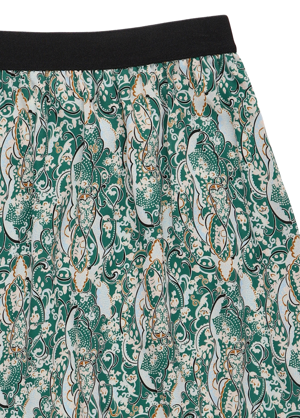 Зеленая кэжуал с рисунком юбка Saint Tropez а-силуэта (трапеция)