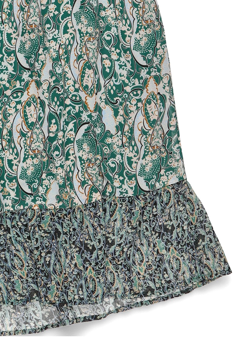 Зеленая кэжуал с рисунком юбка Saint Tropez а-силуэта (трапеция)