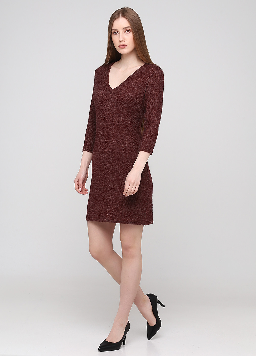 Коричнева кежуал сукня сукня светр NikTan меланжева