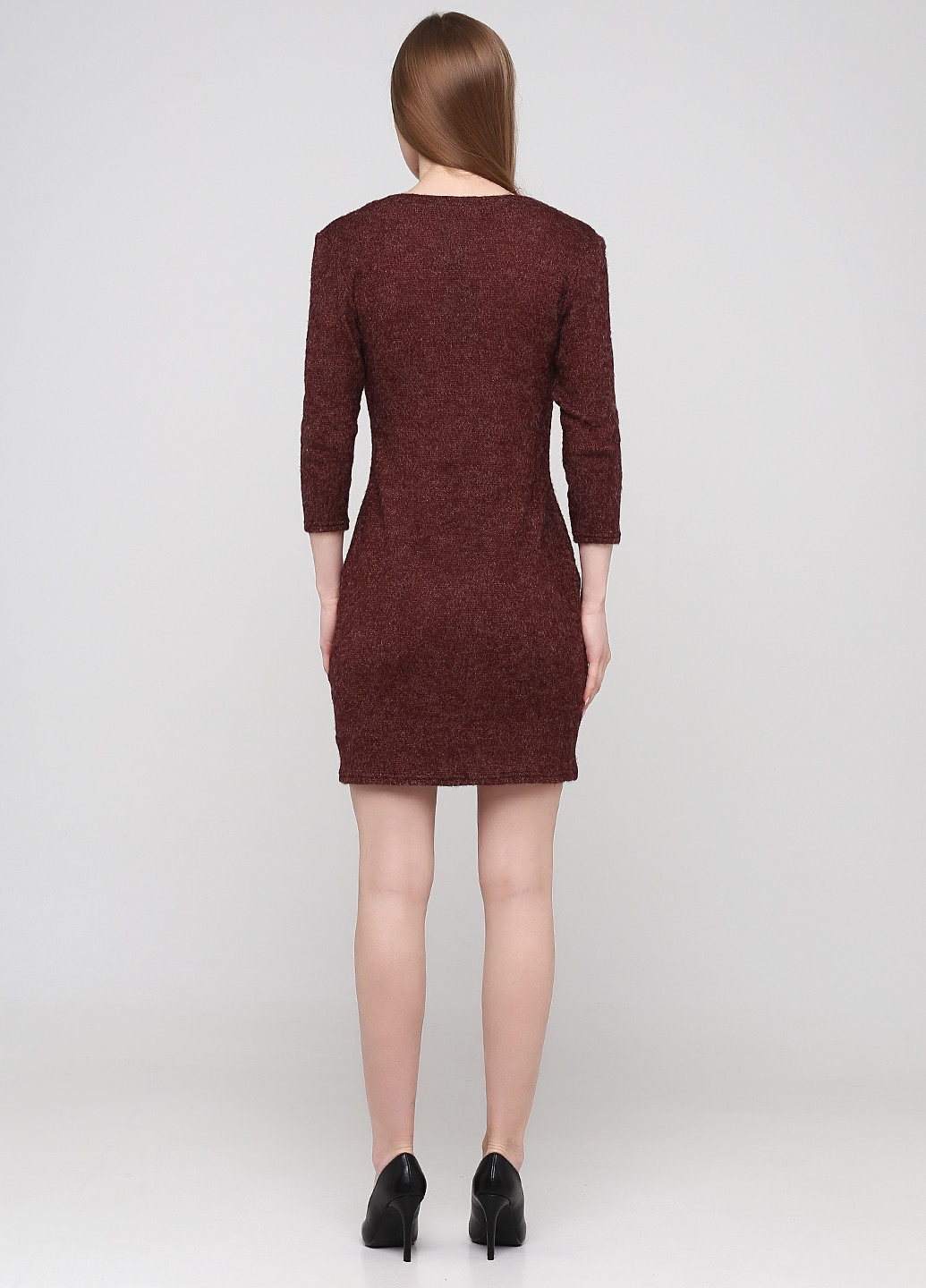 Коричнева кежуал сукня сукня светр NikTan меланжева