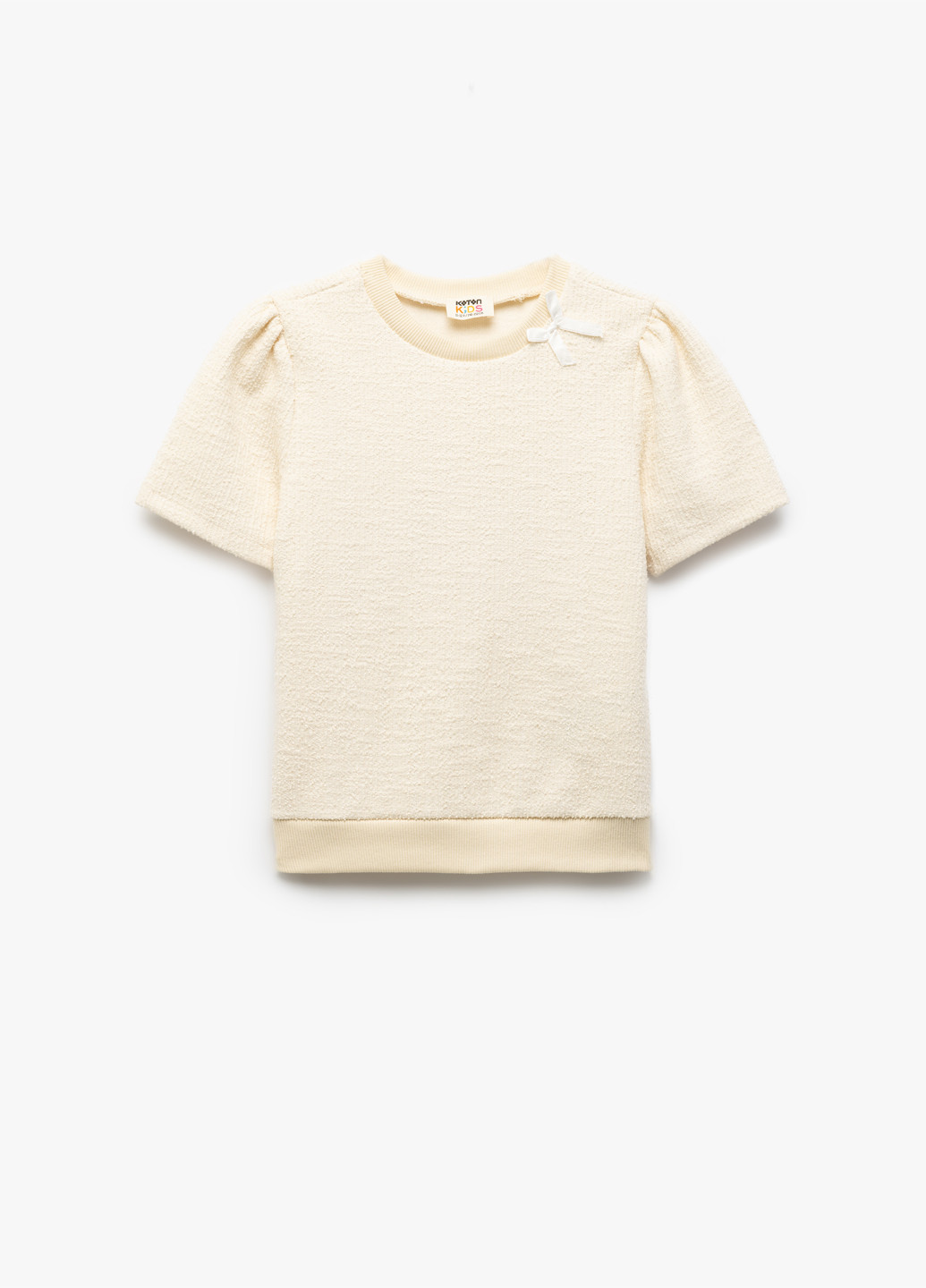 Кремовая летняя футболка KOTON
