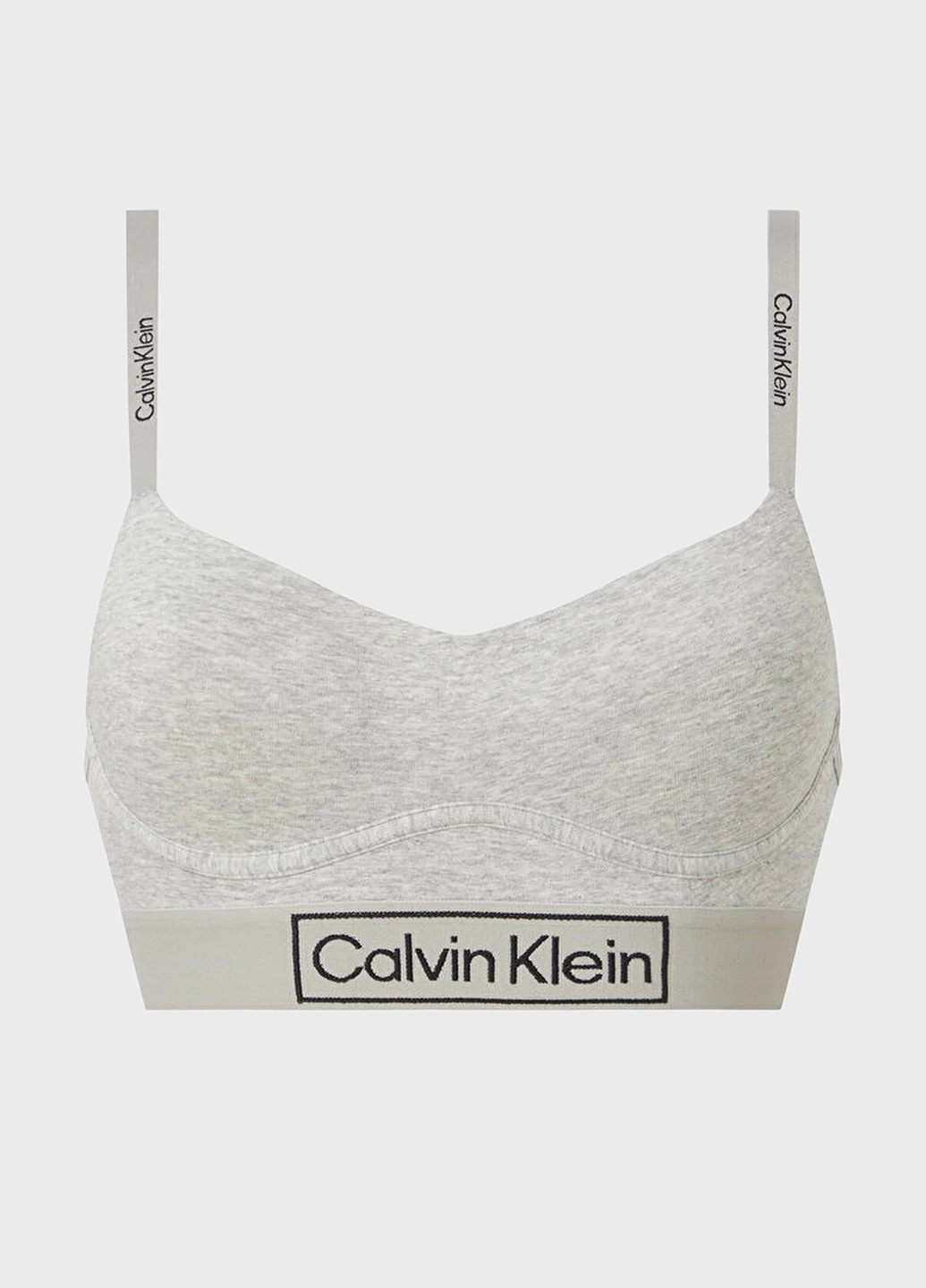 Серый бюстгальтер Calvin Klein без косточек хлопок