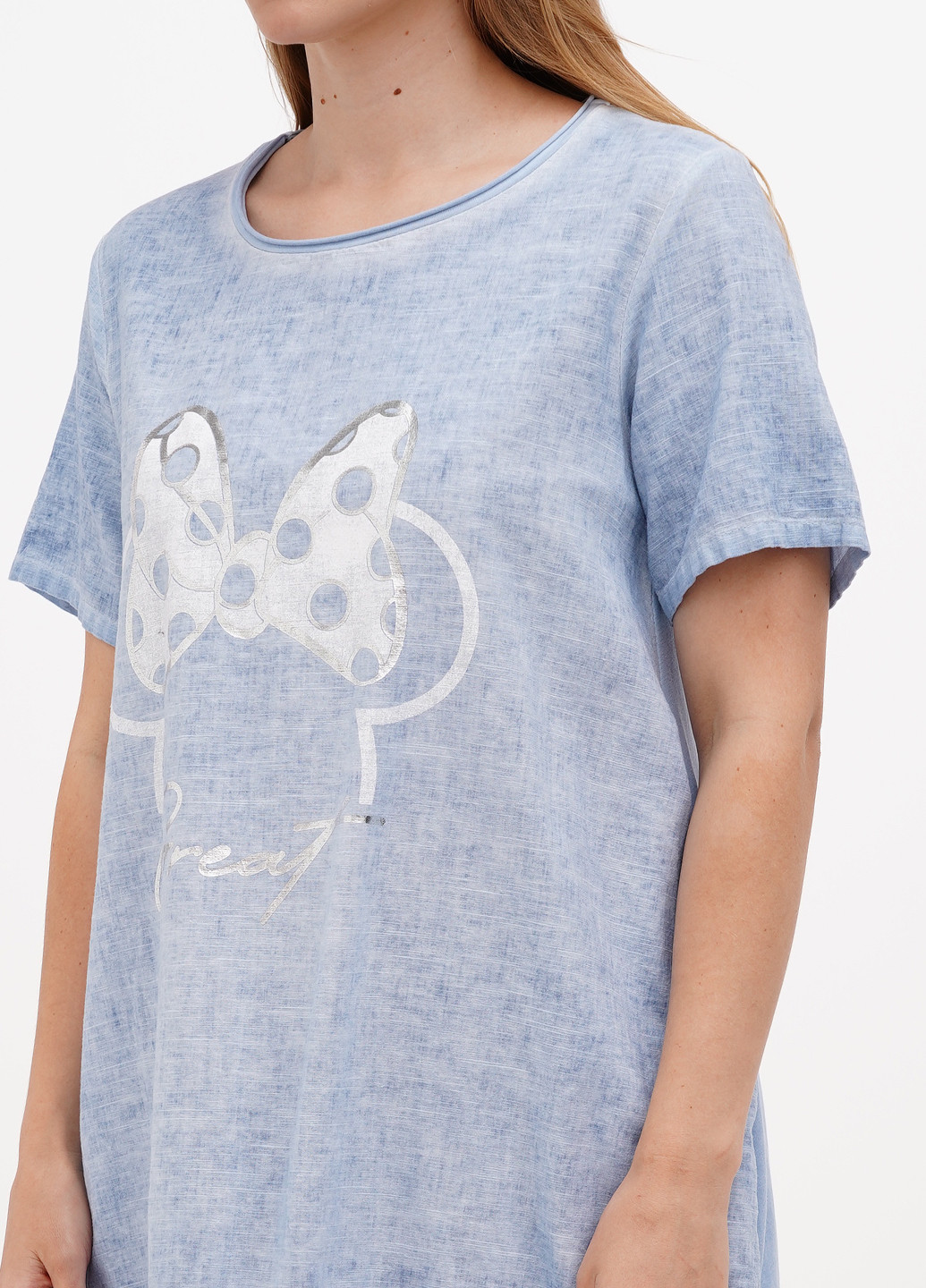 Голубое кэжуал платье баллон, оверсайз Made in Italy персонажи