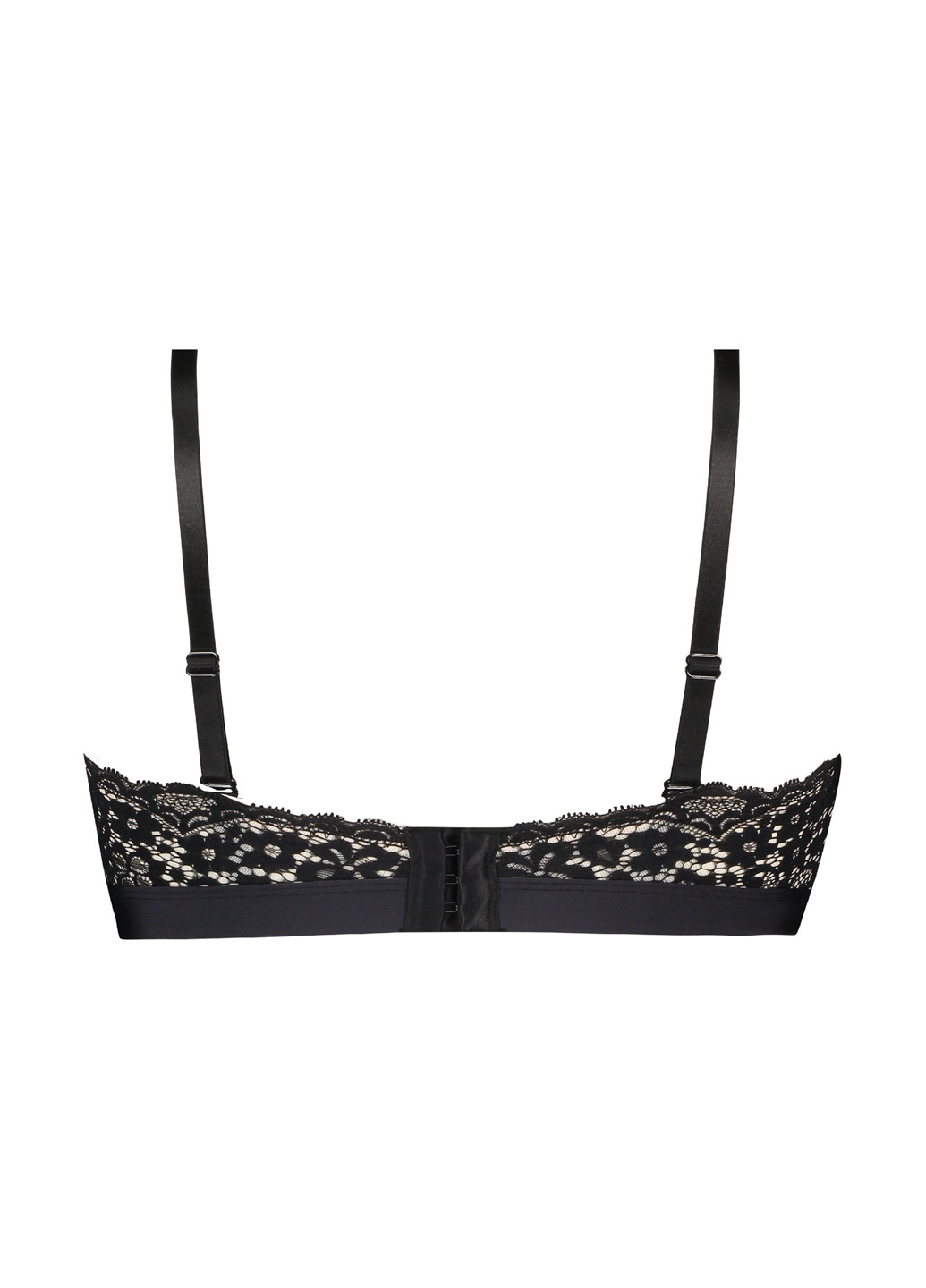 Чорний топ бюстгальтер Hunkemoller без кісточок мереживо, поліамід