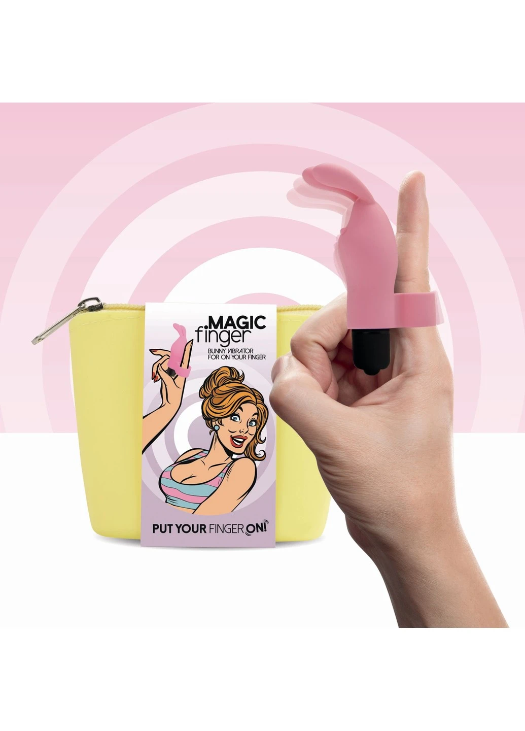 Вібратор на палець Magic Finger Vibrator Pink FeelzToys (254734290)