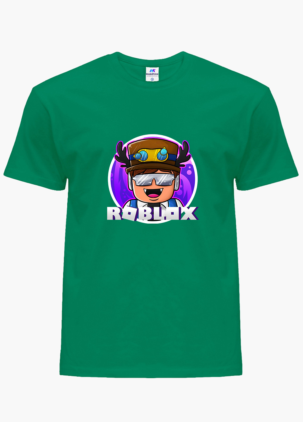 Зеленая демисезонная футболка детская роблокс (roblox)(9224-1218) MobiPrint