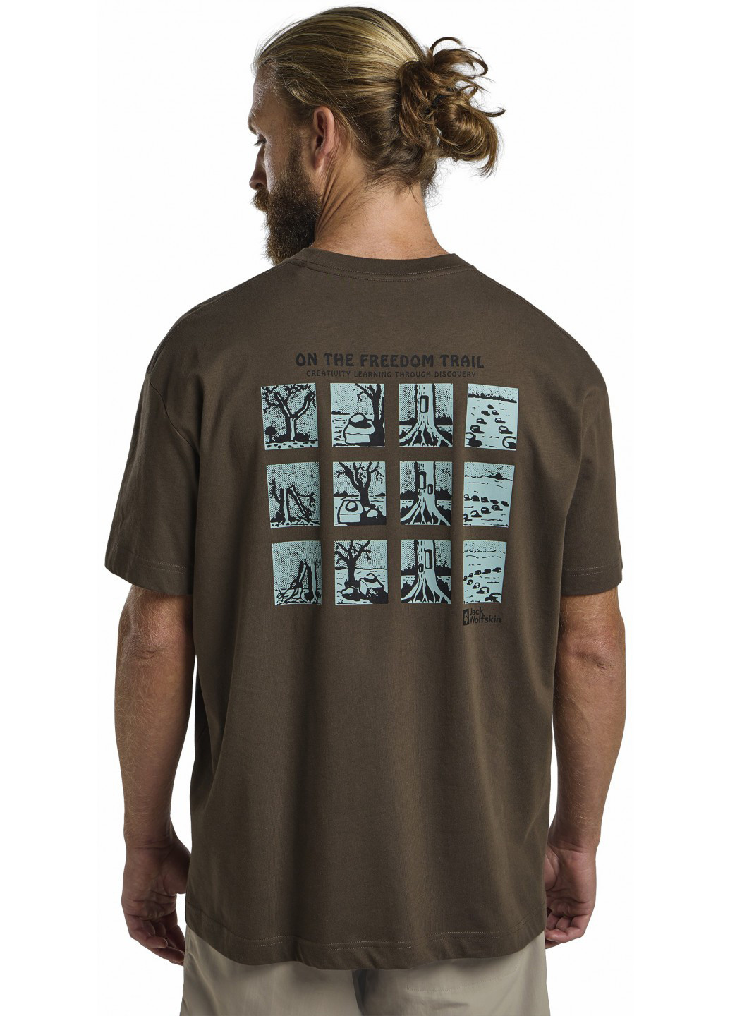 Коричневая футболка Jack Wolfskin TRAILBLAZER T M