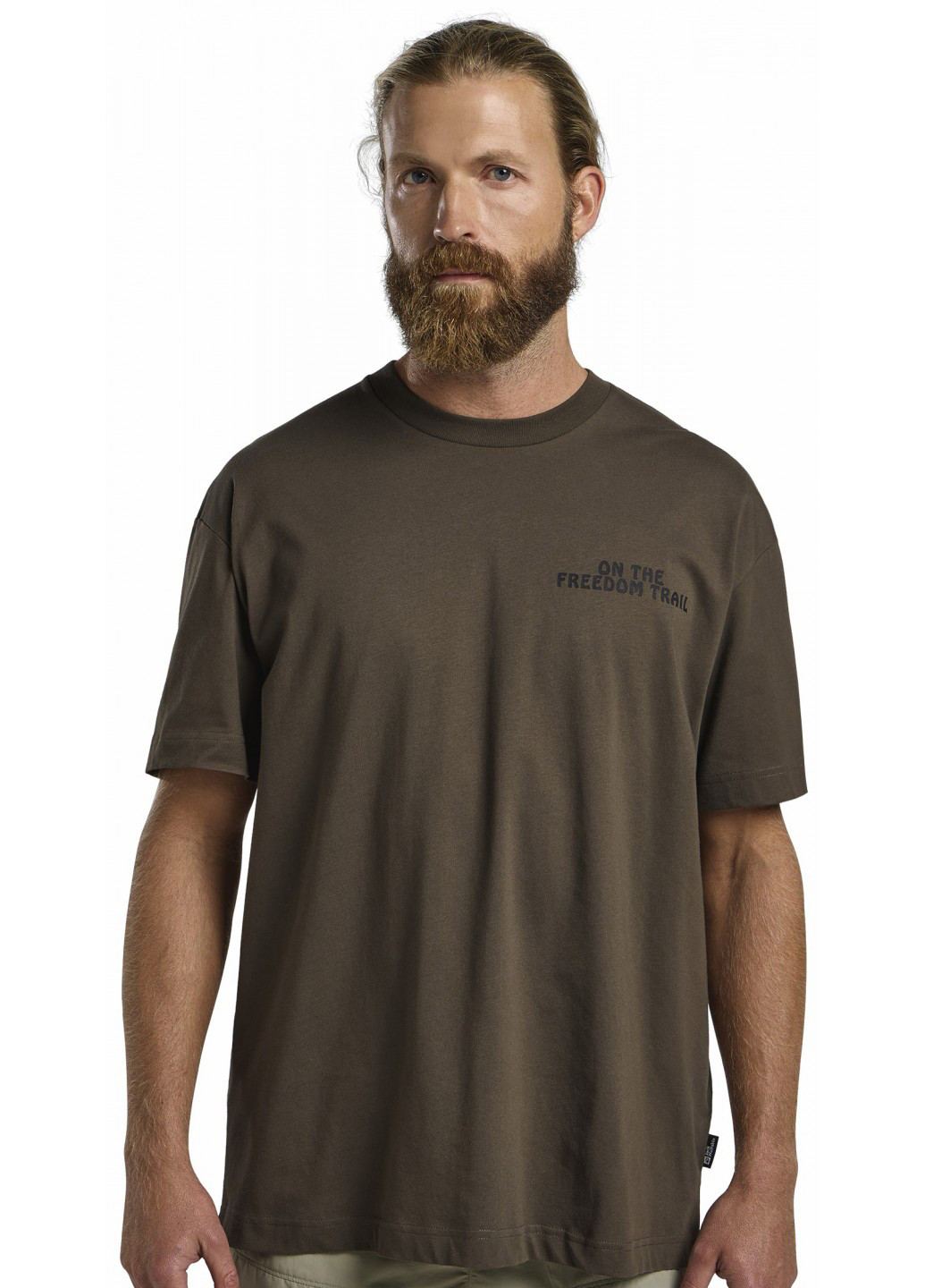 Коричневая футболка Jack Wolfskin TRAILBLAZER T M