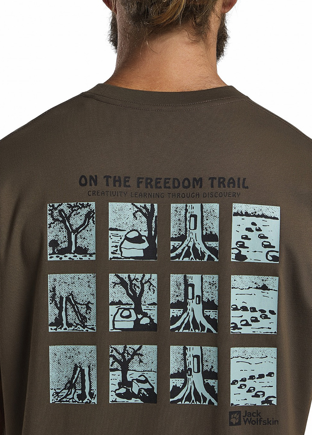 Коричневая футболка Jack Wolfskin TRAILBLAZER T M