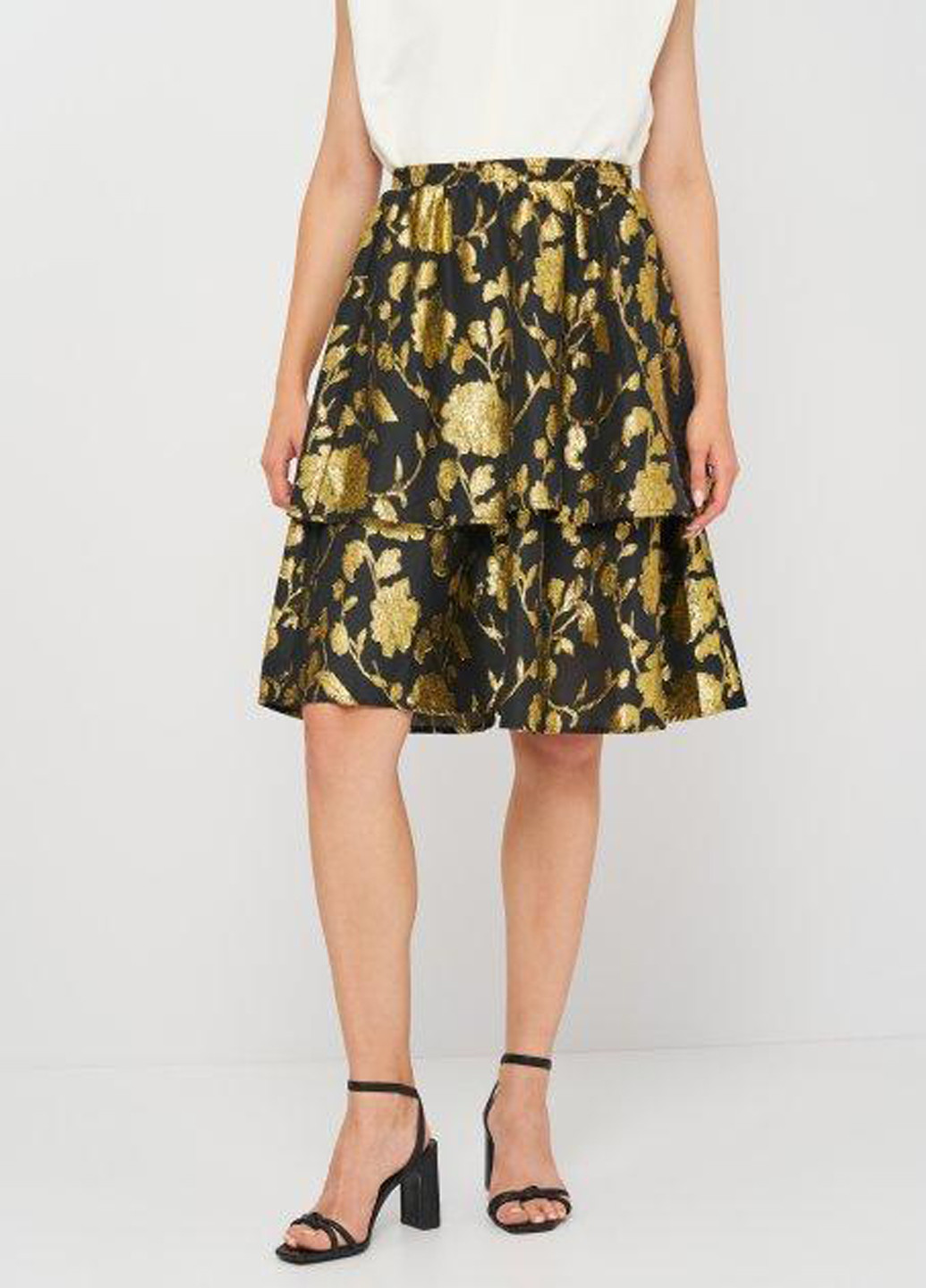 Спідниця демісезон,чорний-золотистий, Moss Copenhagen (251696858)