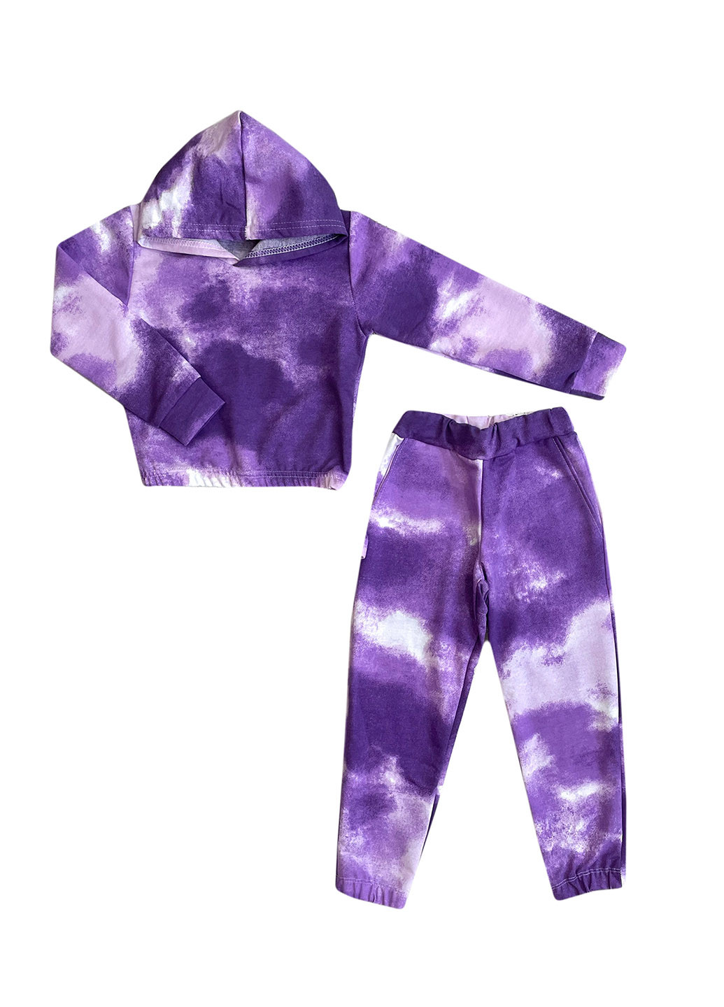Фиолетовый демисезонный костюм (худи, брюки) брючный АВ СТИЛЬ