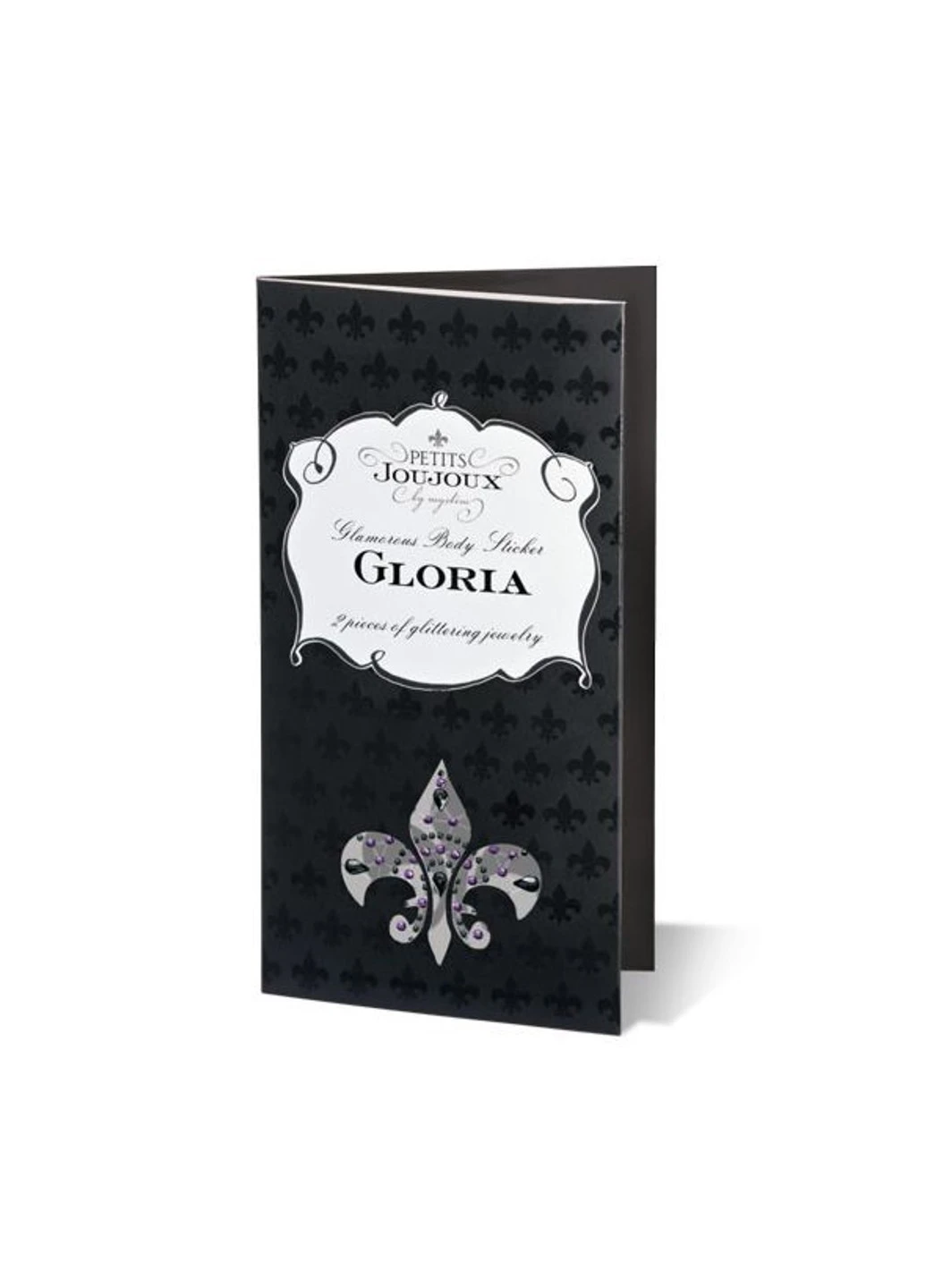 Пэстис из кристаллов Gloria set of 2 - Black/Silver, украшение на грудь Petits Joujoux (255459607)