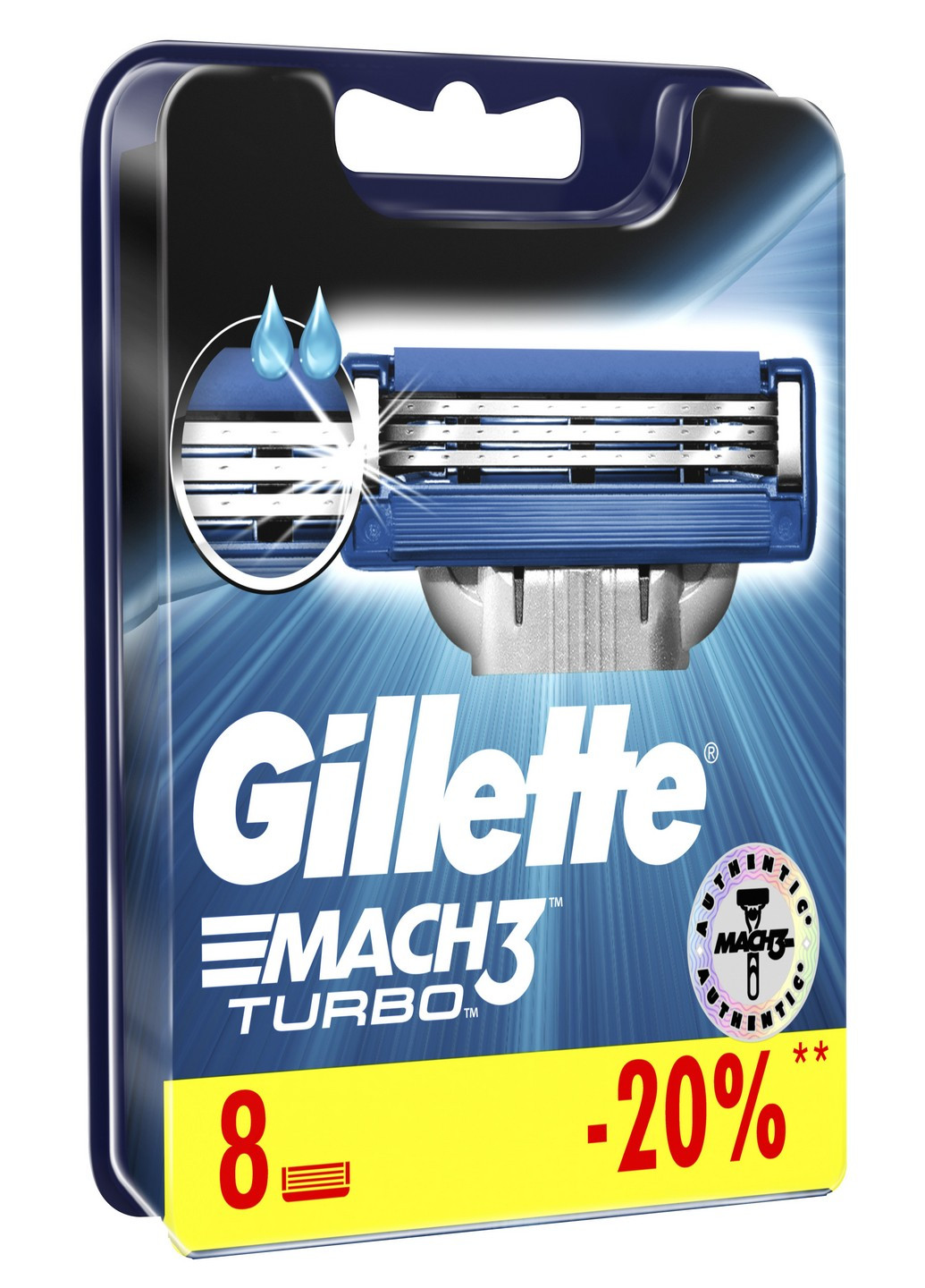 Змінні картриджі для гоління Mach 3 Turbo (8 шт) Gillette (192341945)