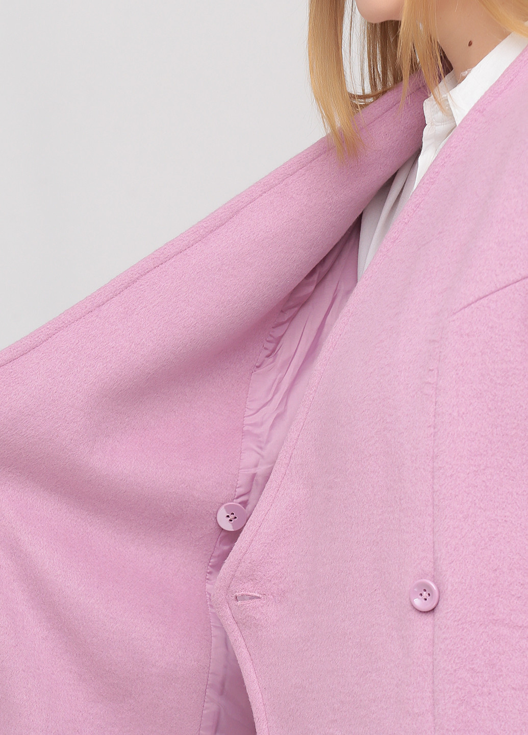 Розово-лиловое демисезонное Пальто двубортное Vero Moda
