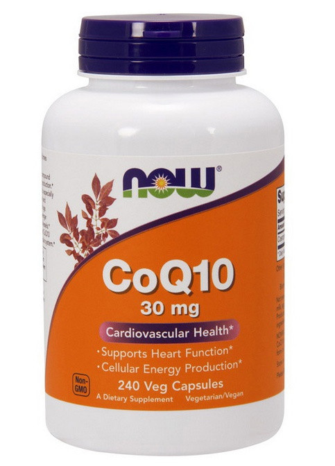 Коэнзим CoQ10 30 mg 240 veg caps Now (255189542)
