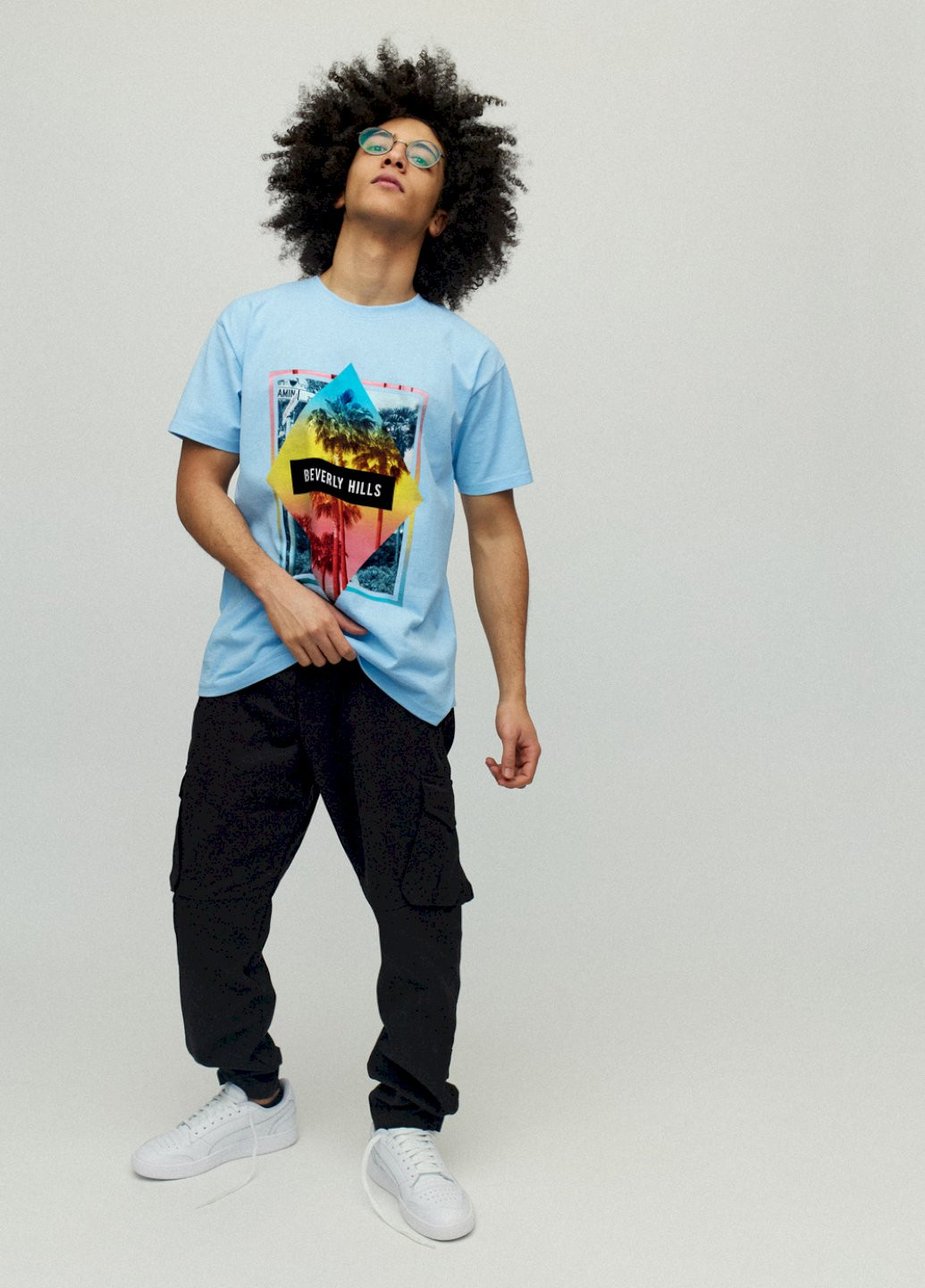 Блакитна футболка чоловіча YAPPI