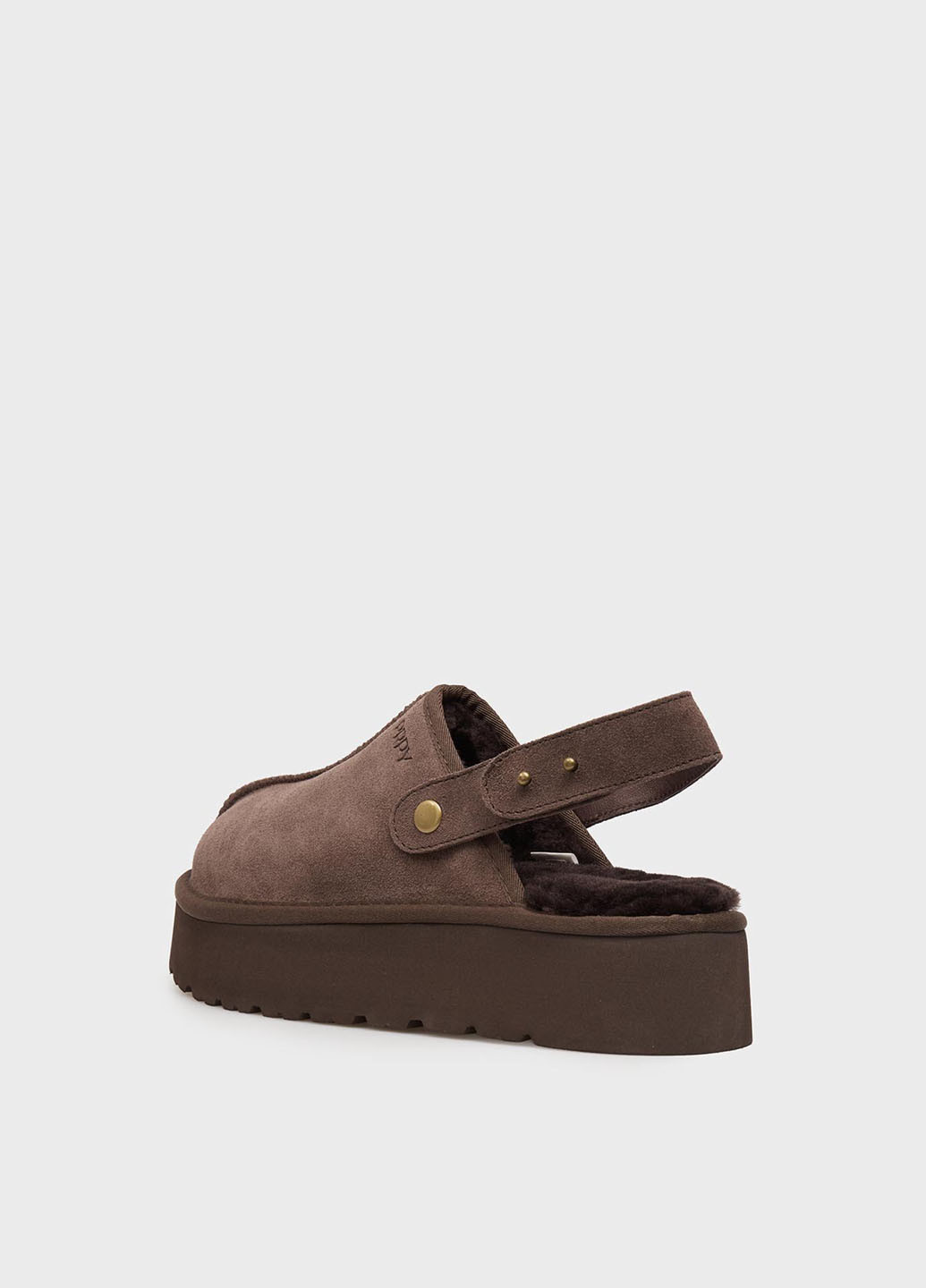 Коричневые сабо PRPY на платформе с тиснением, с логотипом