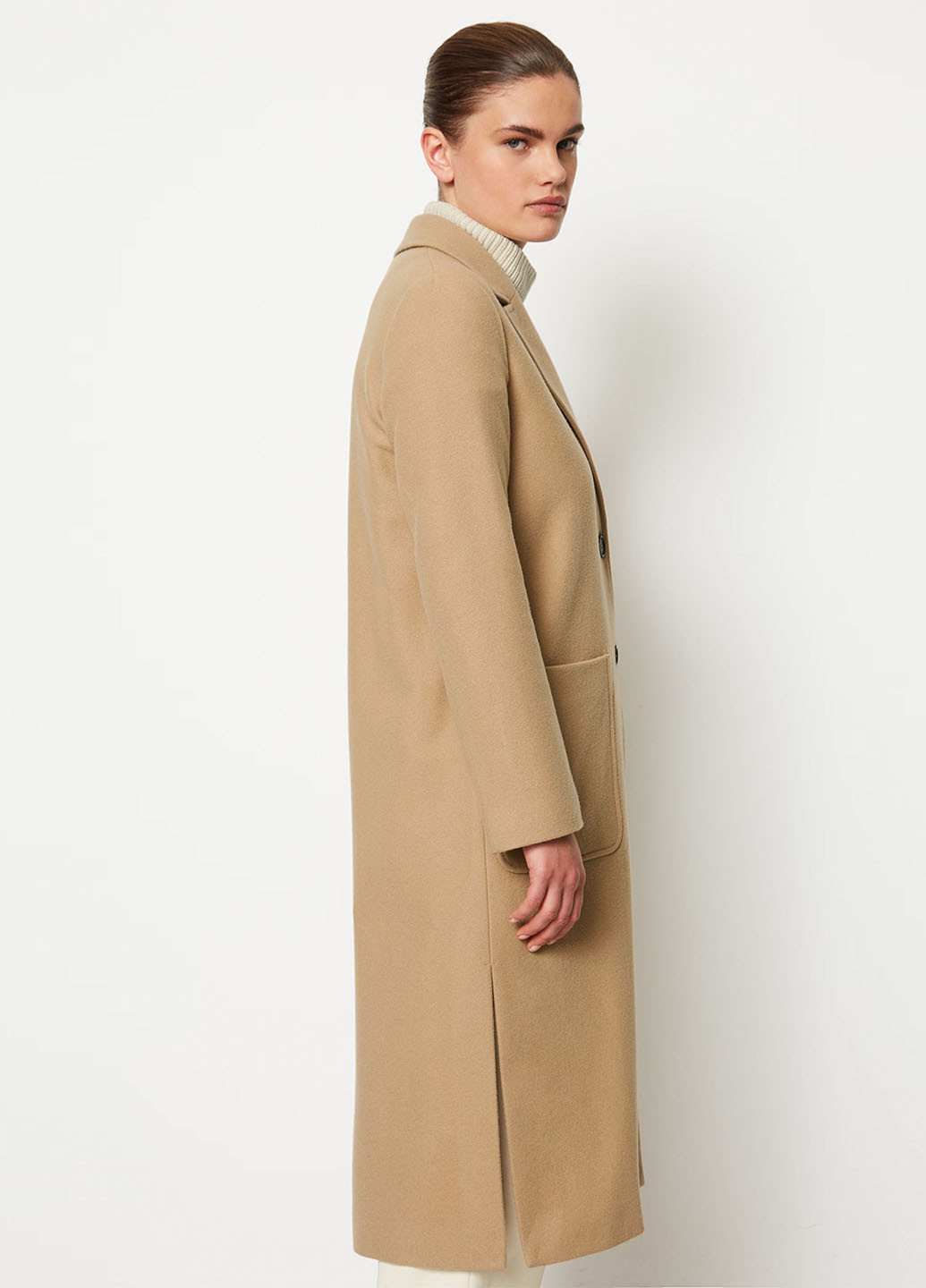 Бежевое демисезонное Пальто однобортное Marc O'Polo