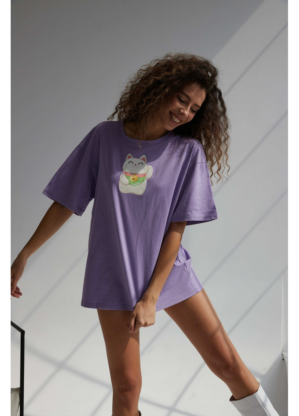 Фіолетова літня футболка джані MANDARIN