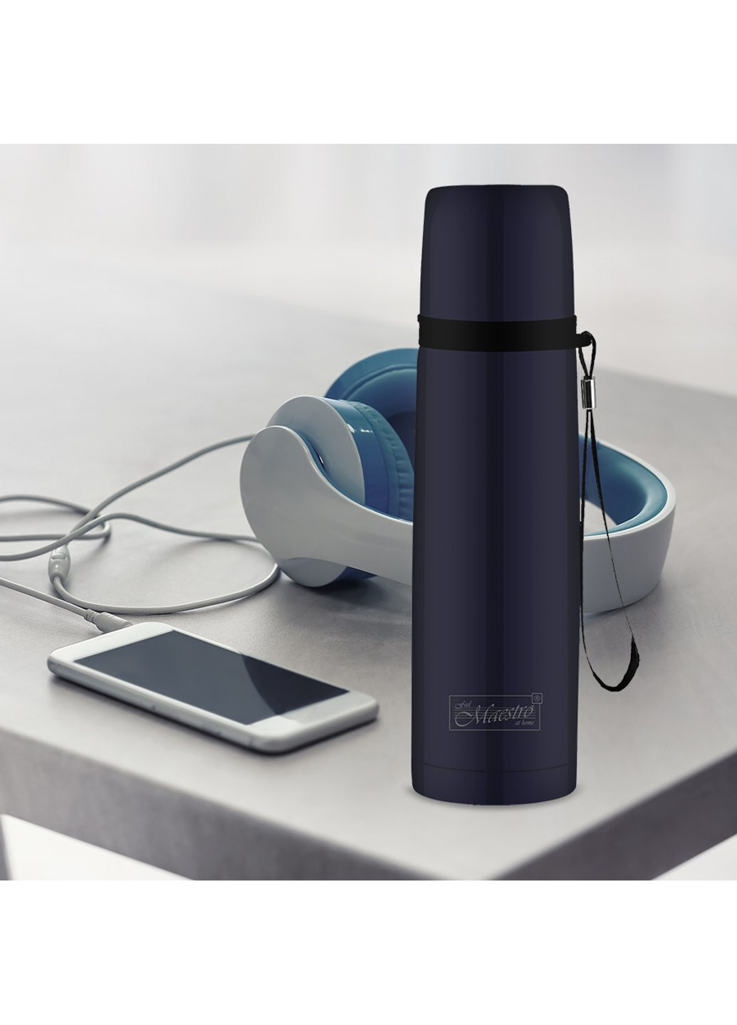 Термос питний MR-1642-35-BLACK 350 мл чорний Maestro (254861336)