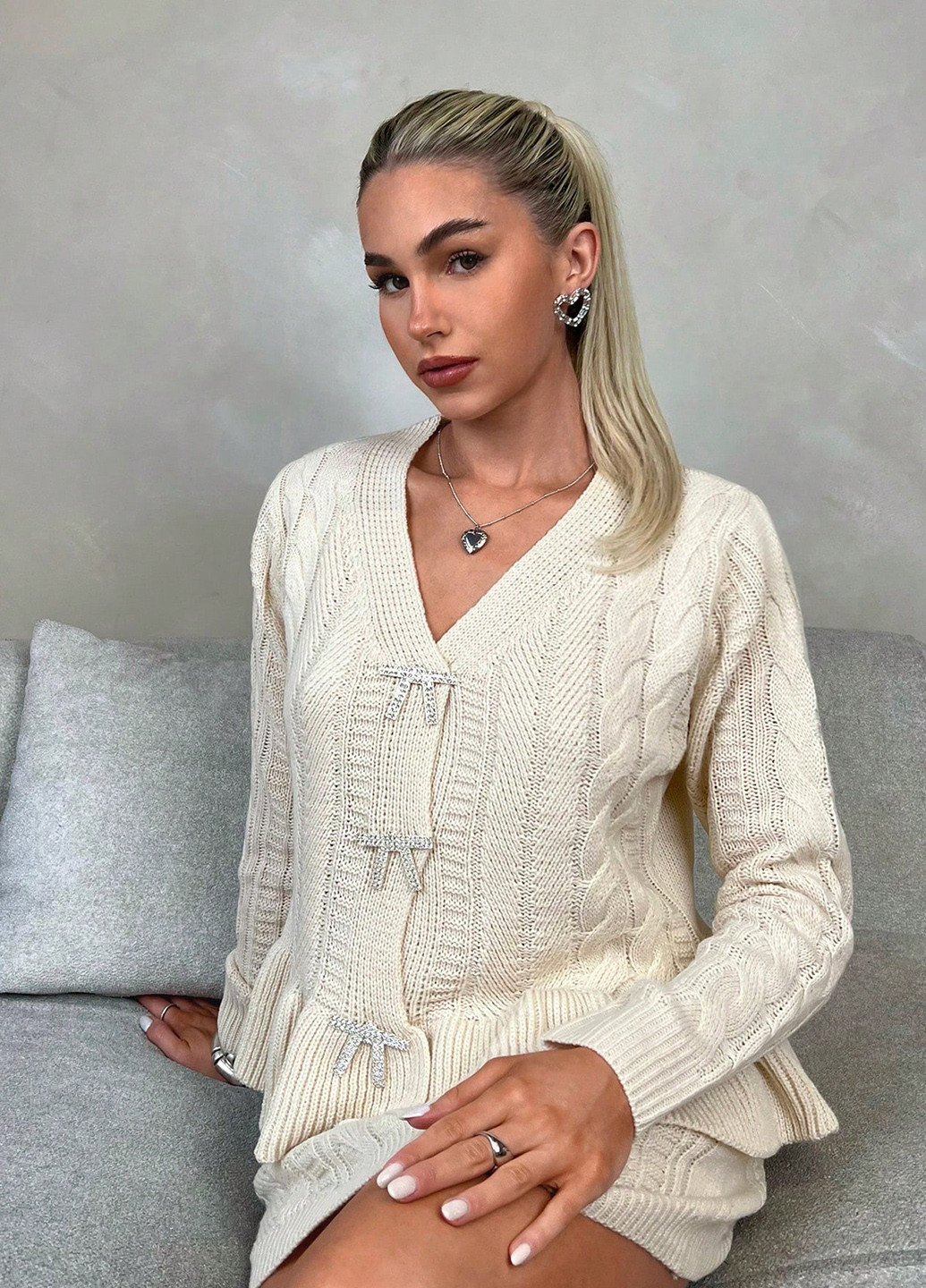 Костюм (кардиган, юбка) SHEIN (339507379)