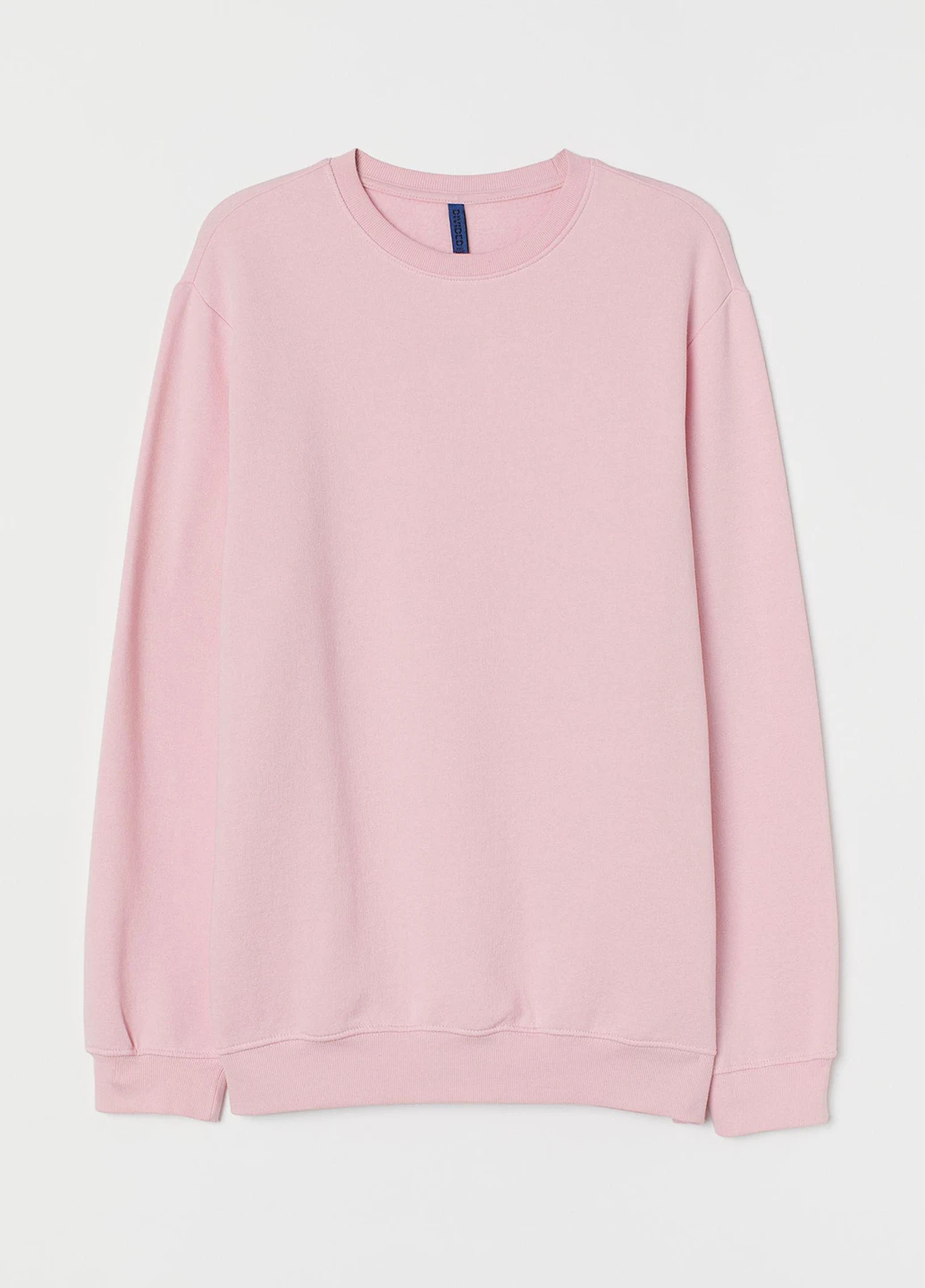 Світло-рожевий світшот H&M однотонний без декору (252195973)