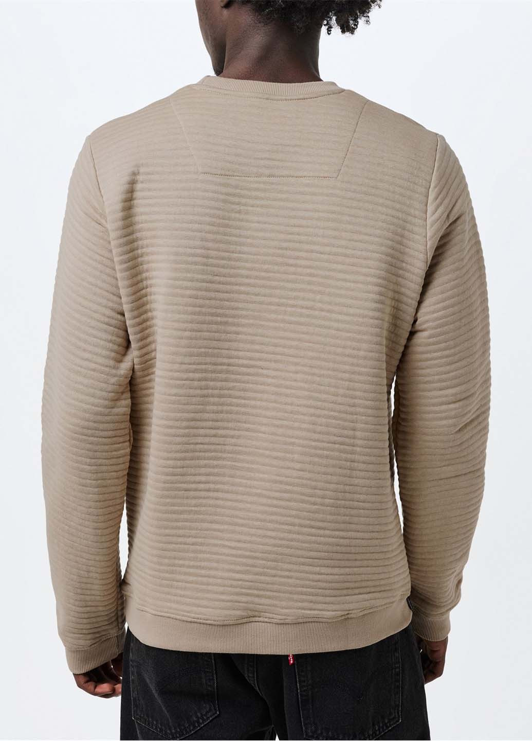 Бежевий світшот Threadbare однотонний без декору (360893371)