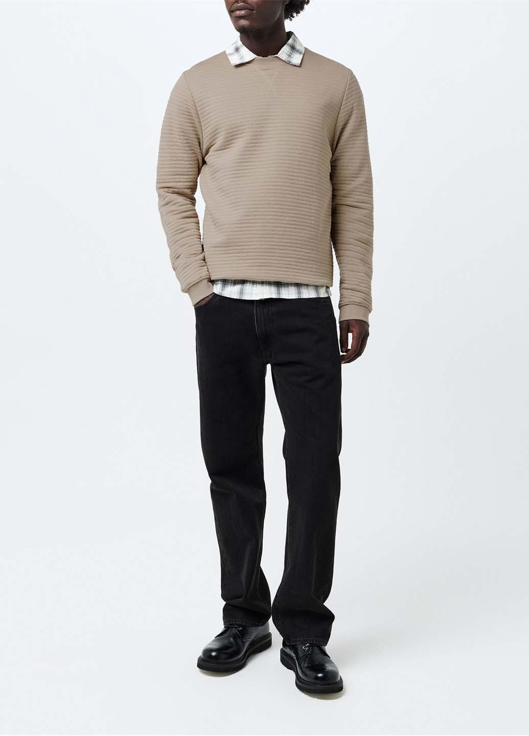 Бежевий світшот Threadbare однотонний без декору (360893371)