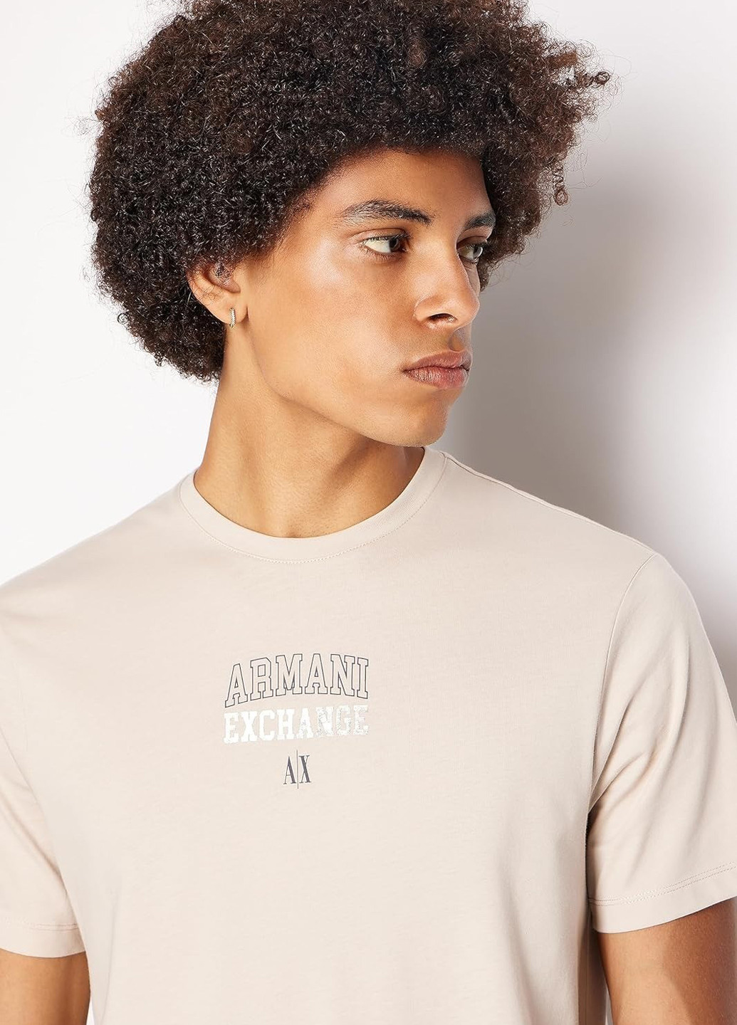 Бежева футболка Armani Exchange