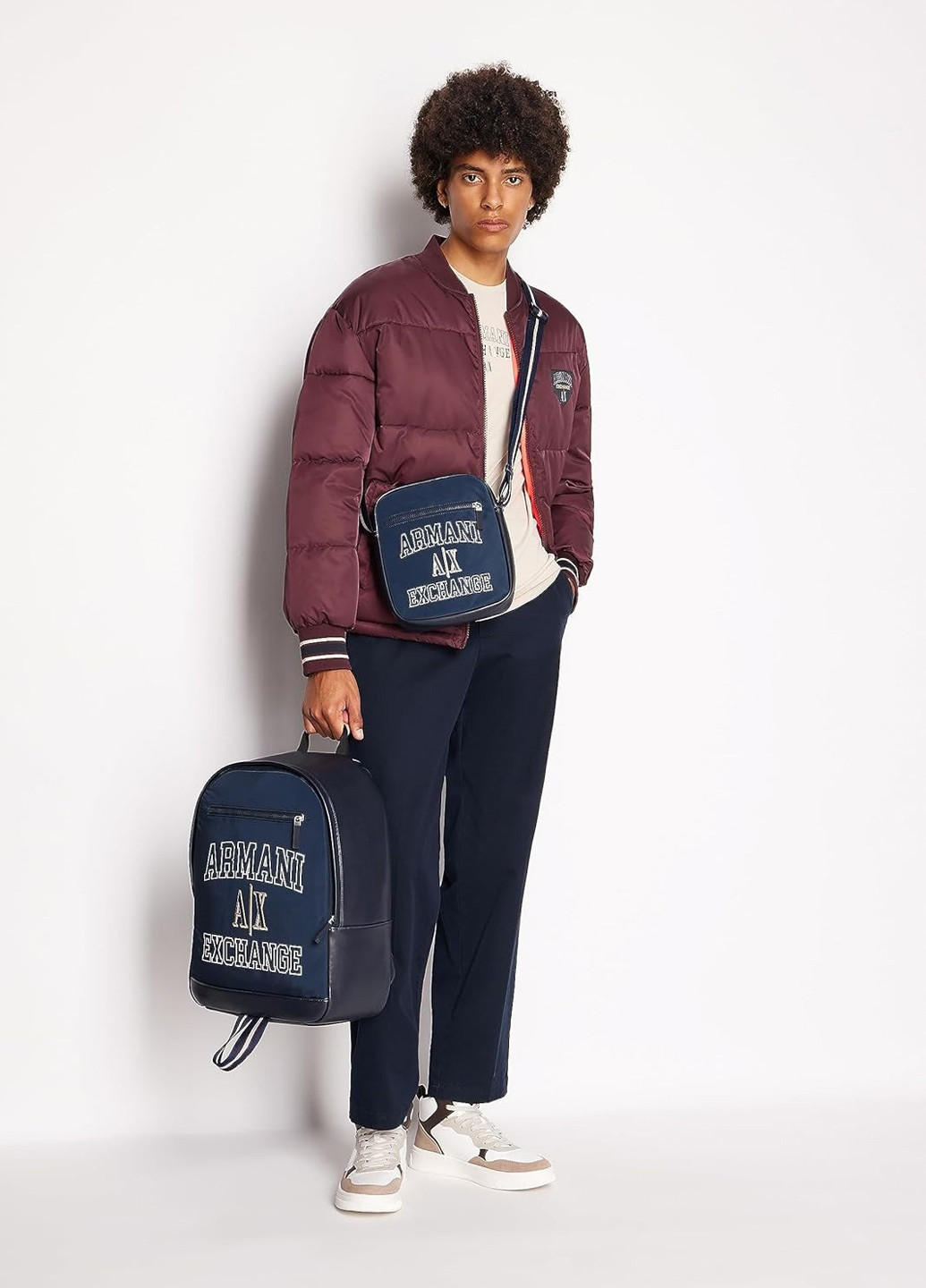 Бежева футболка Armani Exchange