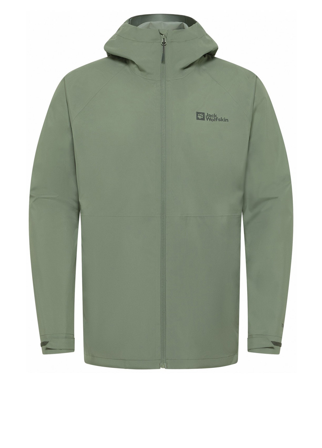 Серо-зеленая демисезонная ветровка Jack Wolfskin PRELIGHT 2.5L LT JKT M