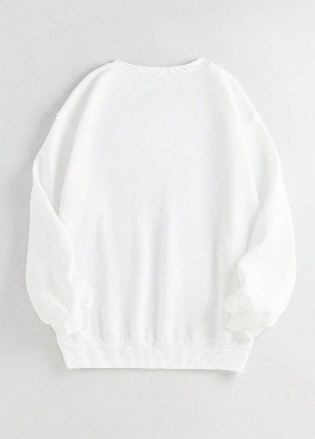 Белый свитшот SHEIN новогодний без декора (333529629)